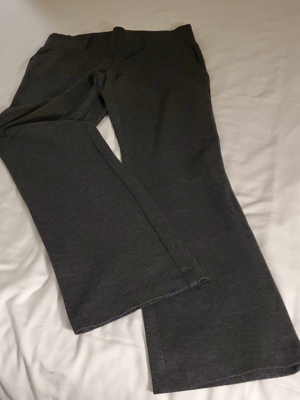 Worthington Gray Herringbone Knit Pants
